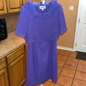 Danny and Nicole 10P sleeveless dress with short sleeve cover up (2 piece set)